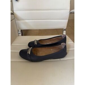 White Mountain Navy Blue Chain Detail Ballet Flats Women's Size‎ 8.5W